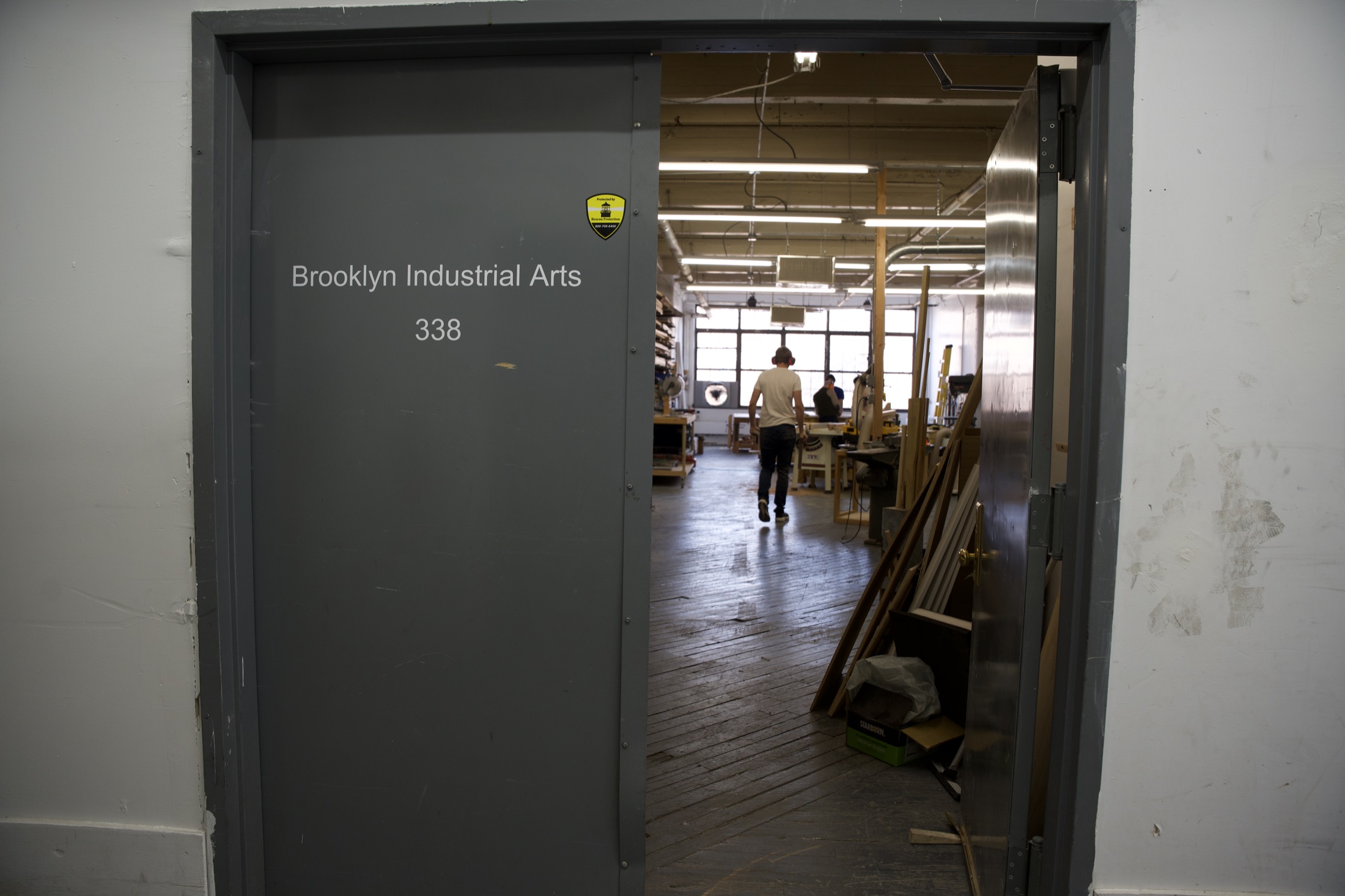 Entrance to Brooklyn Industrial Arts shared workshop in North Brooklyn